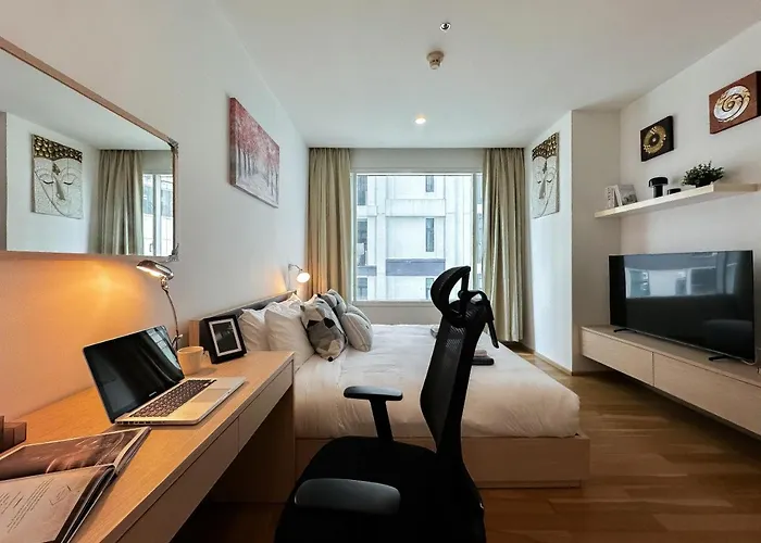 Modern Expansive - Ultra Fast Wifi - Bts Phrom Phong 펜션 *